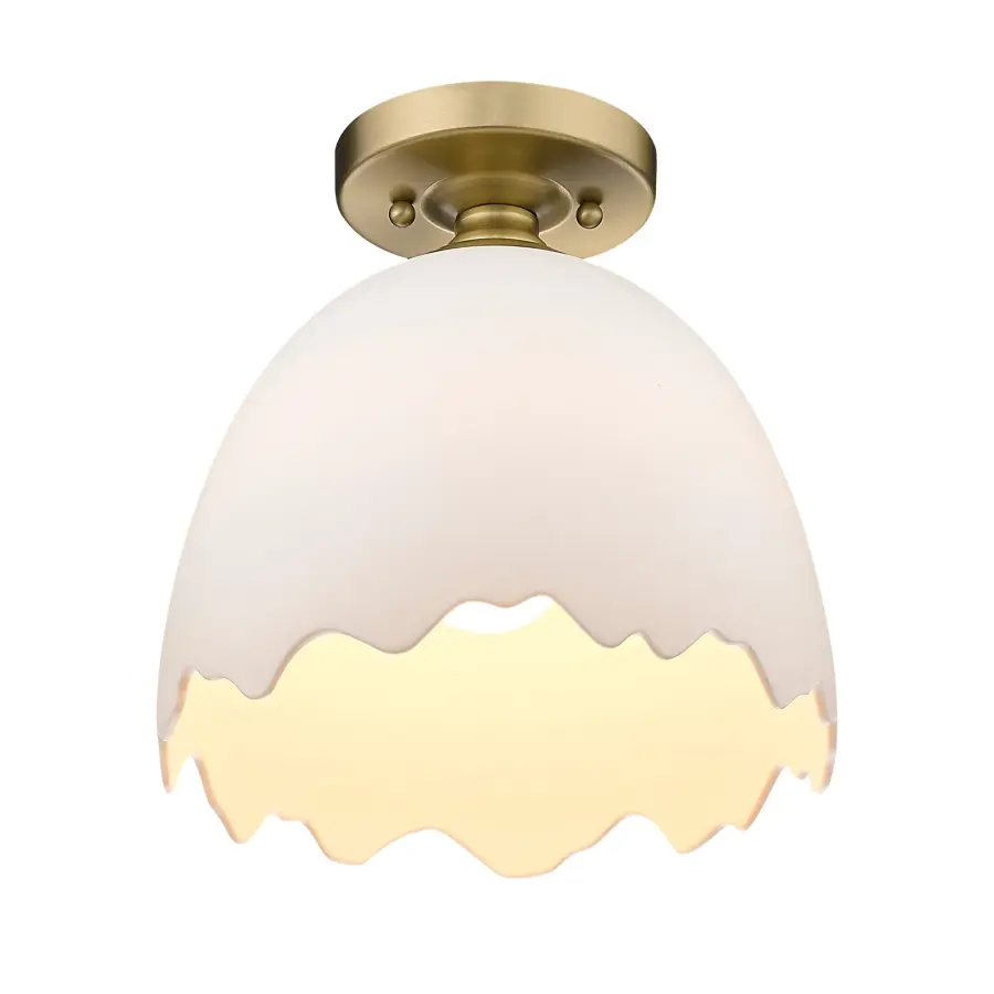 Brinkley One Light Semi-Flush Mount in Brushed Champagne Brass - Image 4