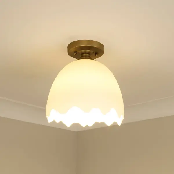 Brinkley One Light Semi-Flush Mount in Brushed Champagne Brass - Image 5