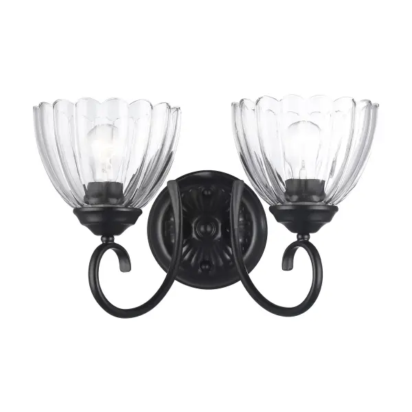Golden Lighting Audra 2-Light Vanity in Matte Black - Image 3