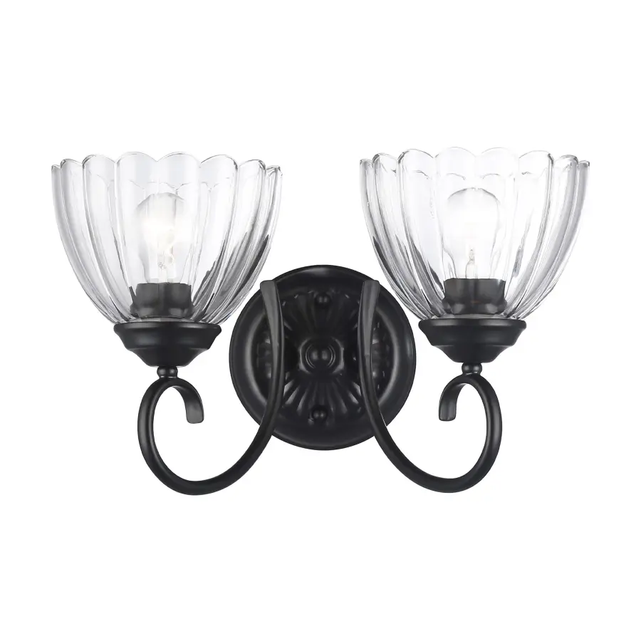 Golden Lighting Audra 2-Light Vanity in Matte Black - Image 3