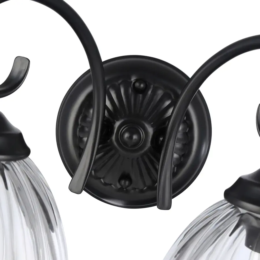 Golden Lighting Audra 2-Light Vanity in Matte Black - Image 4