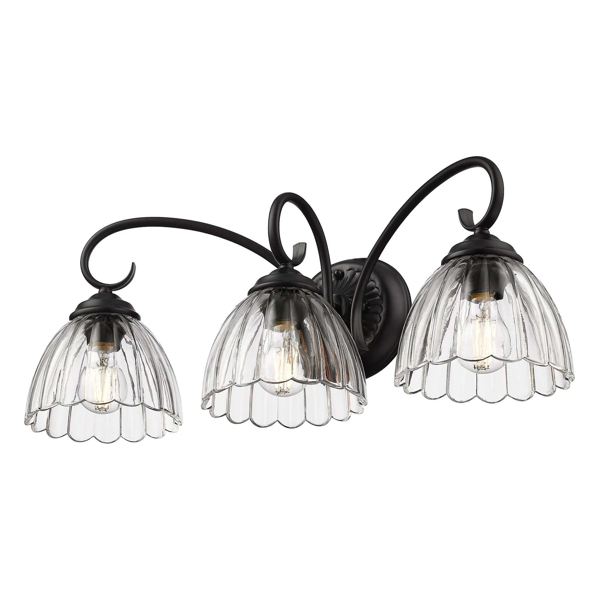 Golden Lighting Audra 3-Light Vanity in Matte Black