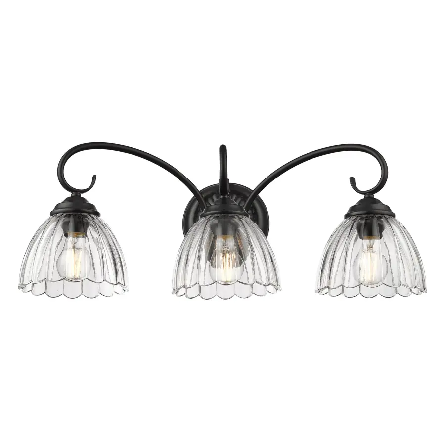Golden Lighting Audra 3-Light Vanity in Matte Black - Image 2