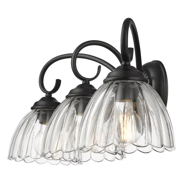 Golden Lighting Audra 3-Light Vanity in Matte Black - Image 3