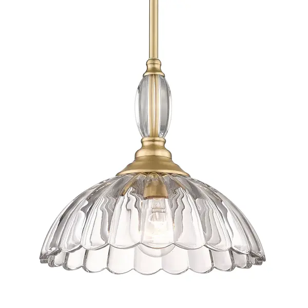 Elegant Glam Pendant with Sophisticated Champagne Brass Finish - Image 1