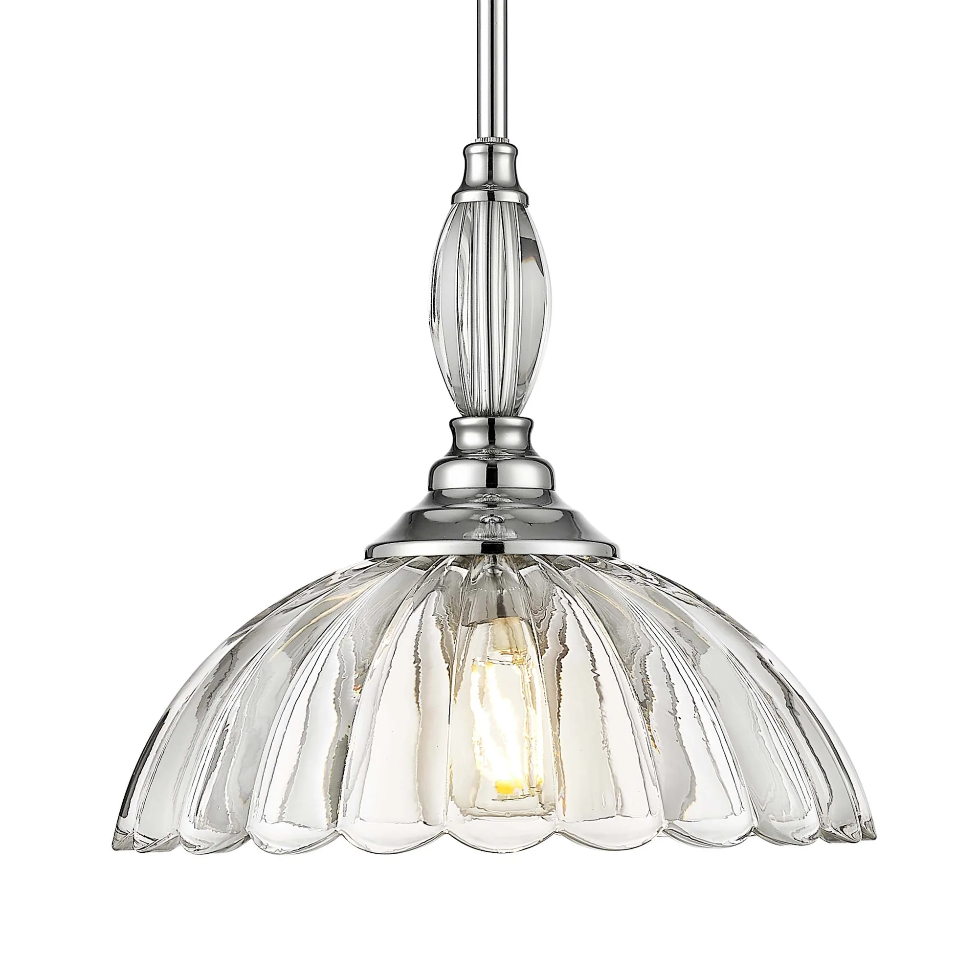Golden Lighting Audra 1-Light Pendant in Chrome