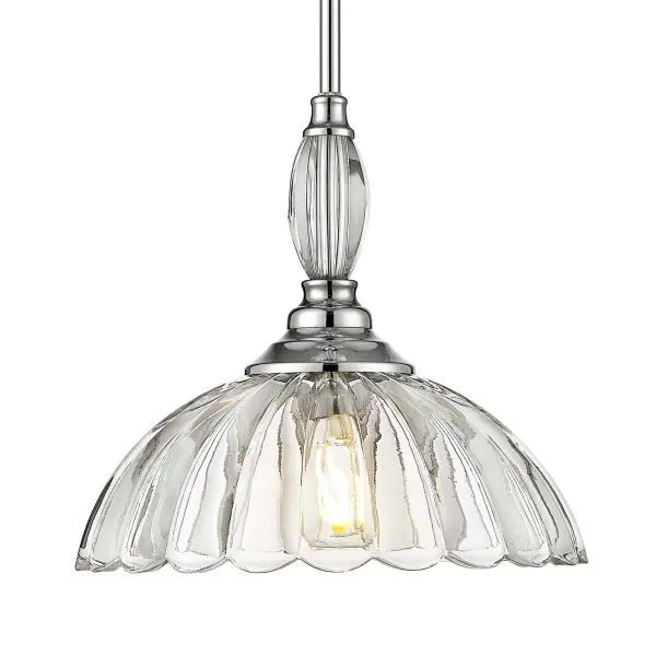 Golden Lighting Audra 1-Light Pendant in Chrome - Image 1