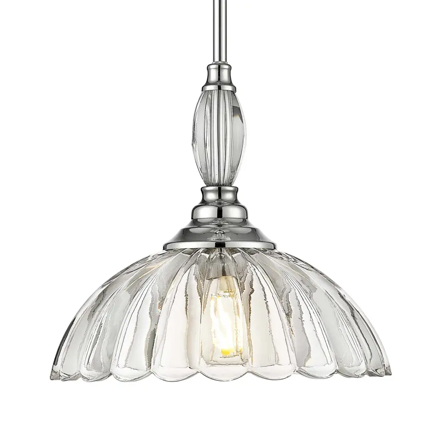 Golden Lighting Audra 1-Light Pendant in Chrome - Image 1