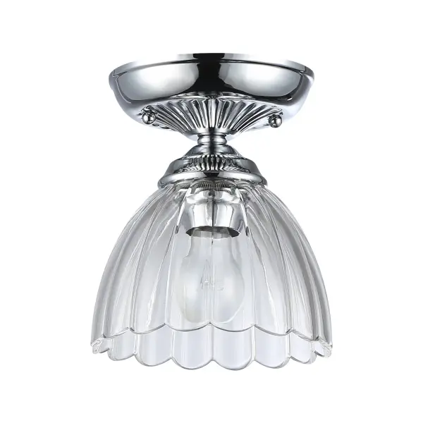 Golden Lighting Audra 1-Light Semi-Flush Mount in Chrome - Image 2