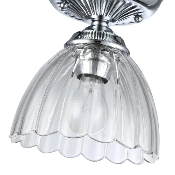 Golden Lighting Audra 1-Light Semi-Flush Mount in Chrome - Image 4