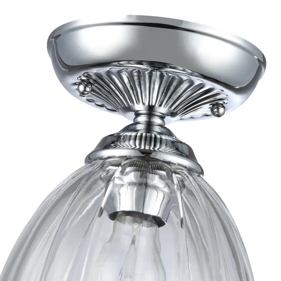 Golden Lighting Audra 1-Light Semi-Flush Mount in Chrome - Image 5