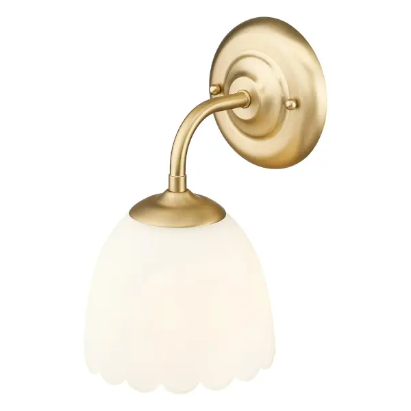 Golden Lighting Dorinda 1-Light Wall Sconce in Brushed Champagne Brass - Image 1