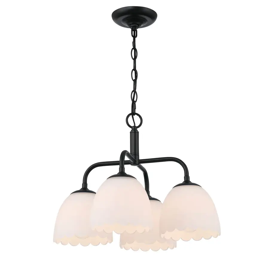 Dorinda Four Light Pendant in Matte Black - Image 2