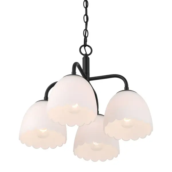 Dorinda Four Light Pendant in Matte Black - Image 3