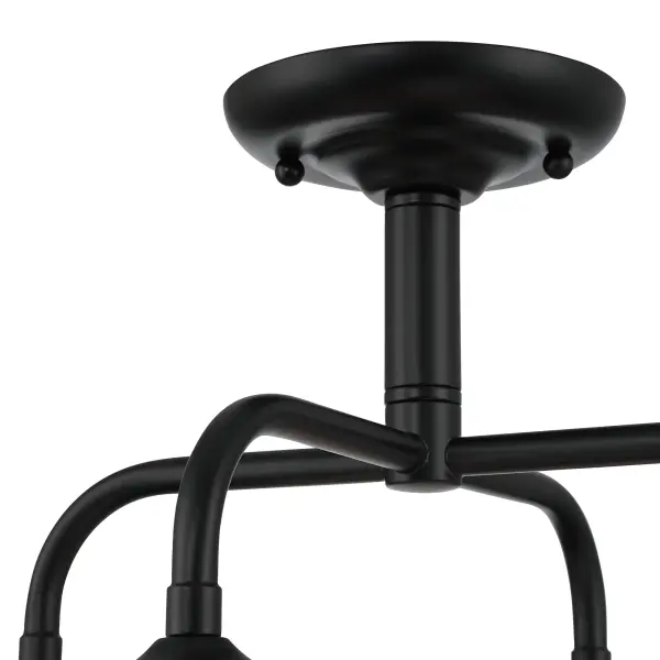 Dorinda 4-Light Semi-Flush Mount in Matte Black - Image 4