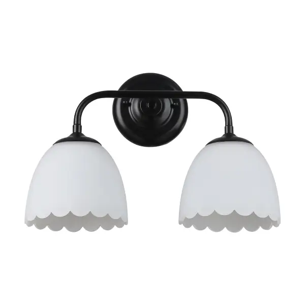 Golden Lighting Dorinda 2-Light Vanity in Matte Black - Image 3