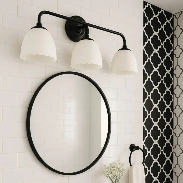 Golden Lighting Dorinda 3-Light Vanity in Matte Black - Image 2