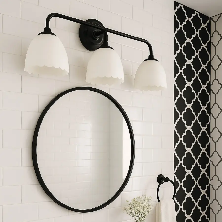 Golden Lighting Dorinda 3-Light Vanity in Matte Black - Image 2