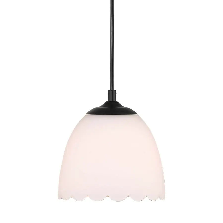 Dorinda One Light Pendant in Matte Black - Image 1