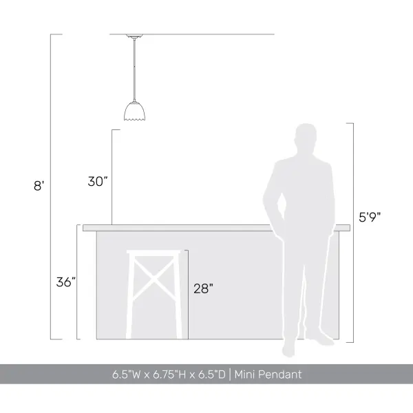 Dorinda One Light Pendant in Matte Black - Image 8