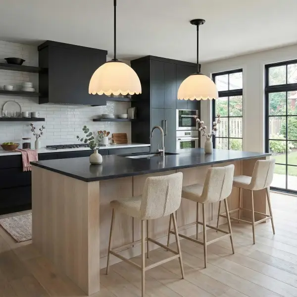 Golden Lighting Dorinda 1-Light Pendant in Matte Black - Image 6