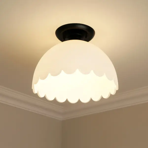 Dorinda One Light Semi-Flush Mount in Matte Black - Image 6