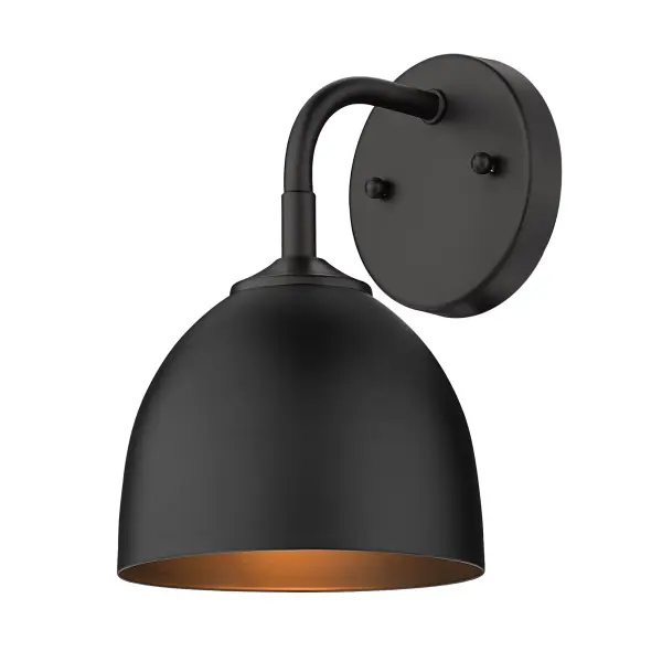Zoey 1-Light Wall Sconce in Matte Black - Image 1