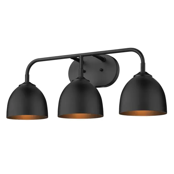 Zoey 3-Light Vanity in Matte Black - Image 1