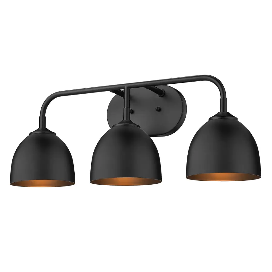 Zoey 3-Light Vanity in Matte Black - Image 1