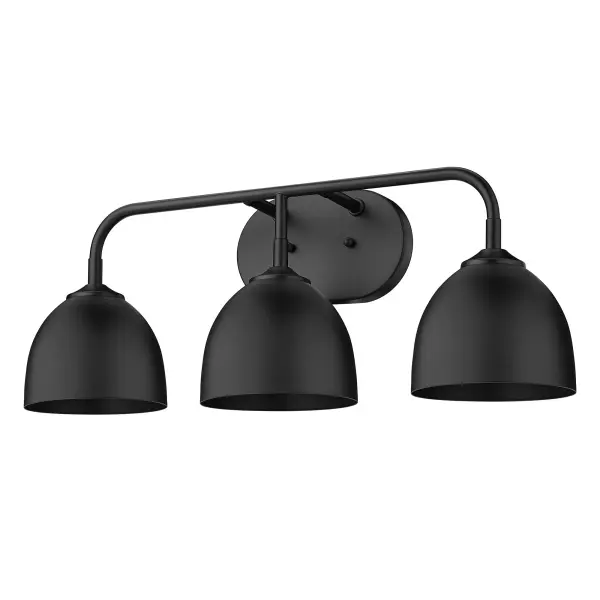 Zoey 3-Light Vanity in Matte Black - Image 3