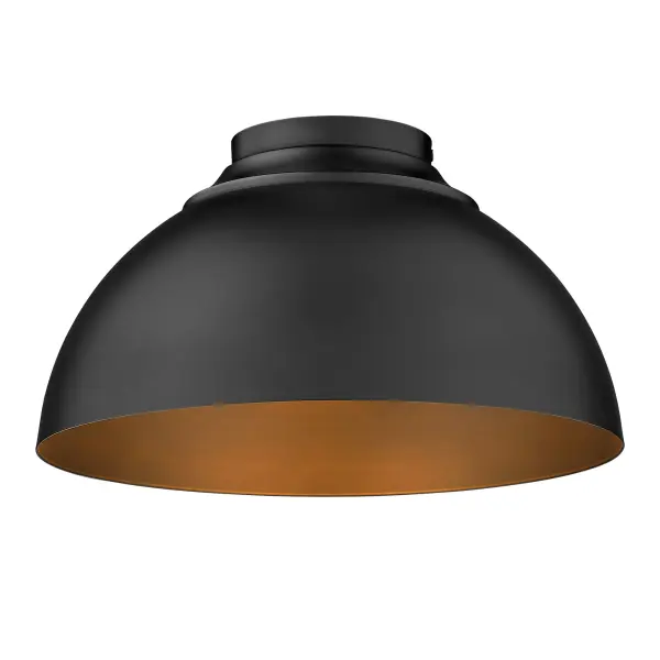 Zoey 3-Light Flush Mount in Matte Black - Image 1