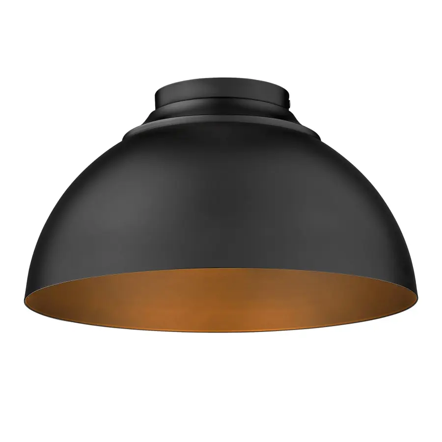 Zoey 3-Light Flush Mount in Matte Black - Image 1