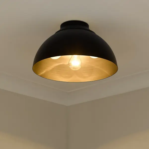 Zoey 3-Light Flush Mount in Matte Black - Image 4