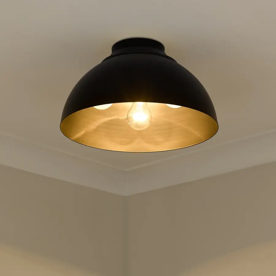 Zoey 3-Light Flush Mount in Matte Black - Image 4