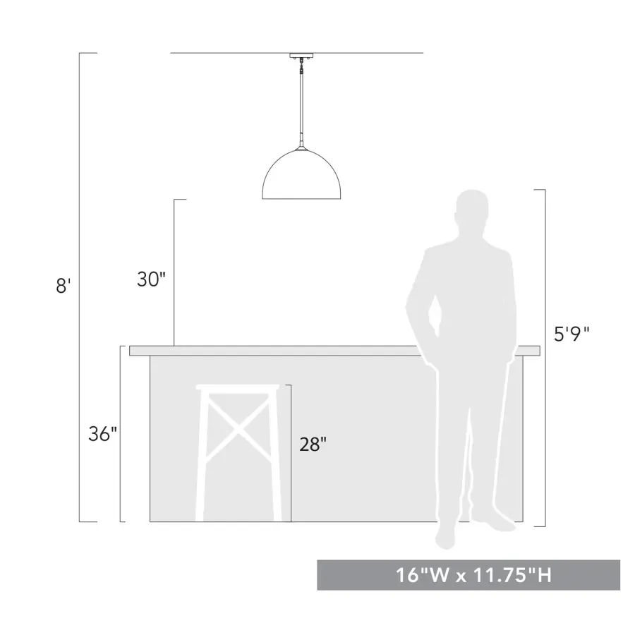 Zoey 1-Light Pendant in Matte Black - Image 6