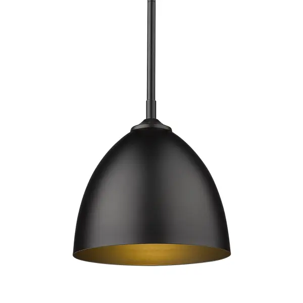 Zoey 1-Light Pendant in Matte Black - Image 1