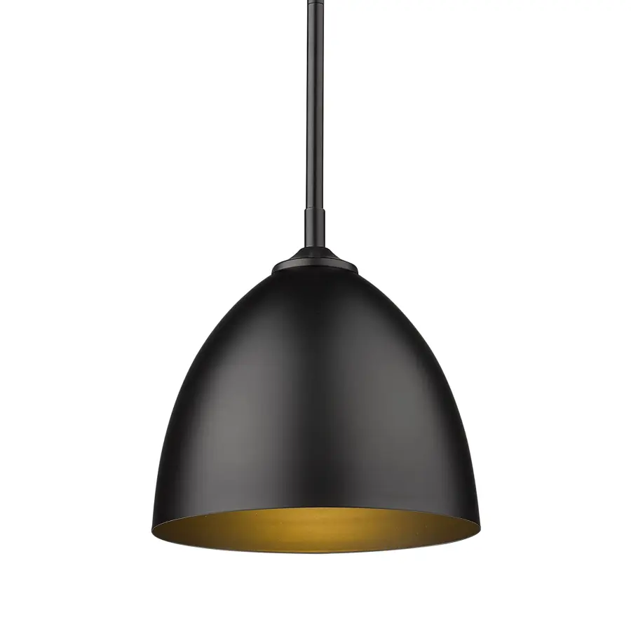 Zoey 1-Light Pendant in Matte Black - Image 1