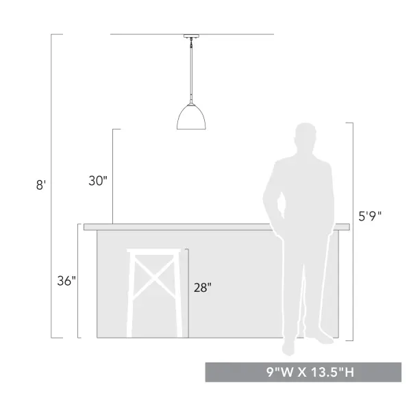 Zoey 1-Light Pendant in Matte Black - Image 5