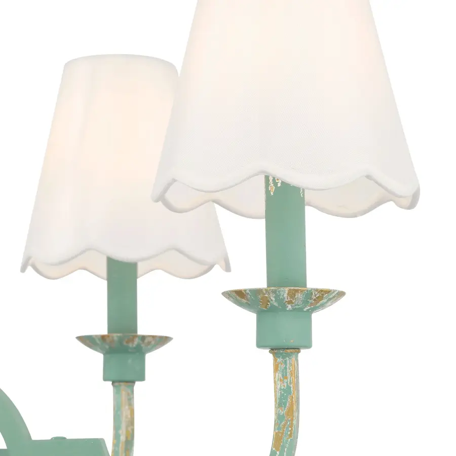 Golden Lighting Cheshire 6-Light Chandelier in Antique Teal - Image 8