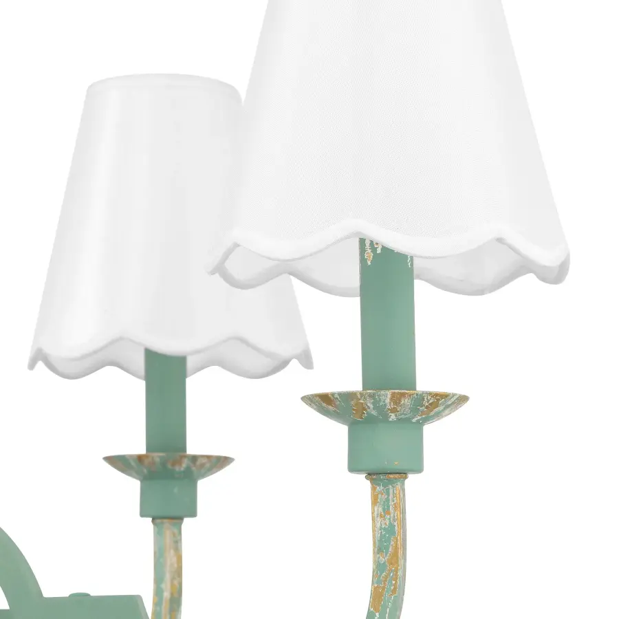 Golden Lighting Cheshire 6-Light Chandelier in Antique Teal - Image 9