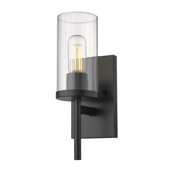 Golden Lighting Winslett 1-Light Wall Sconce in Matte Black - Image 1