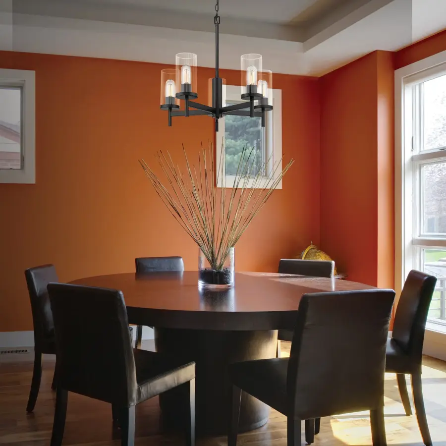 Golden Lighting Winslett 5-Light Chandelier in Matte Black - Image 5