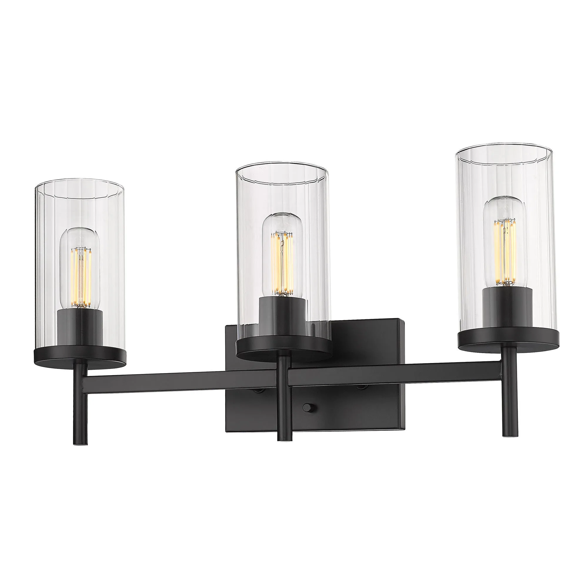 Golden Lighting Winslett 3-Light Vanity in Matte Black