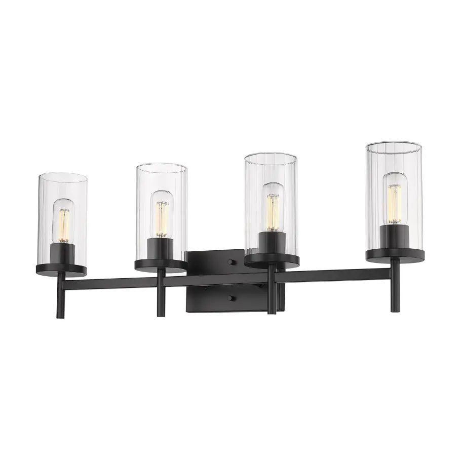 Winslett 4-Light Bath Vanity in Matte Black - Image 1