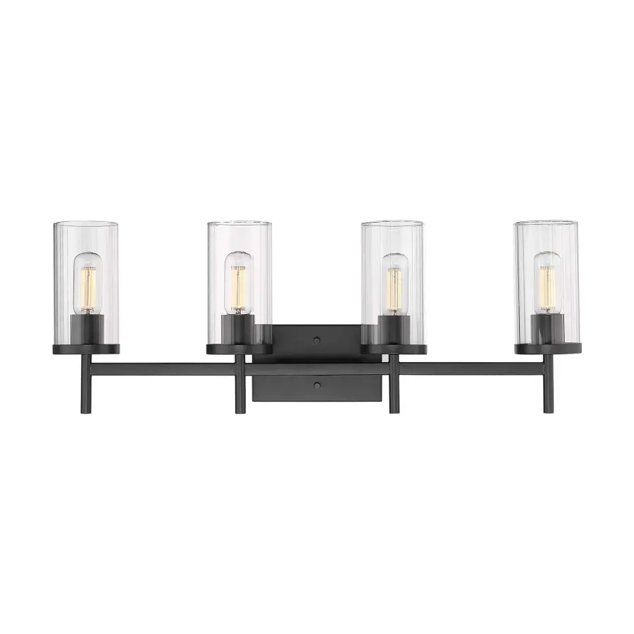 Winslett 4-Light Bath Vanity in Matte Black - Image 2