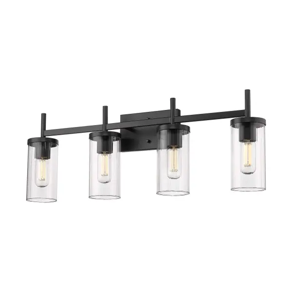 Winslett 4-Light Bath Vanity in Matte Black - Image 3