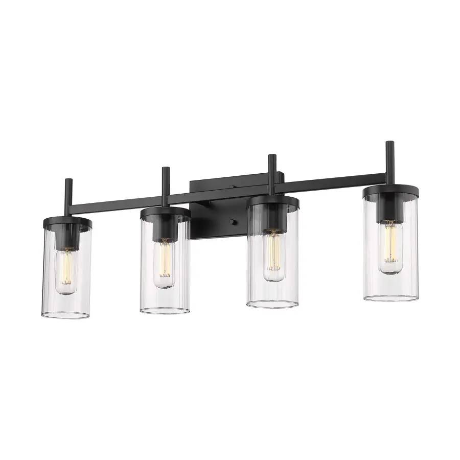 Winslett 4-Light Bath Vanity in Matte Black - Image 3