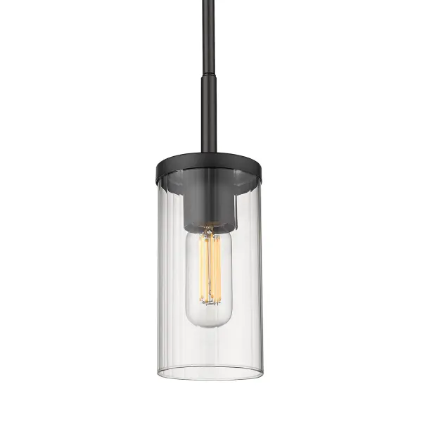 Golden Lighting Winslett 1-Light Pendant in Matte Black - Image 1