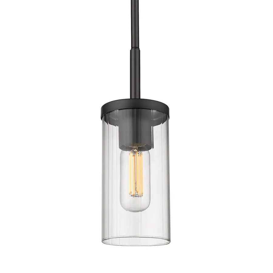 Golden Lighting Winslett 1-Light Pendant in Matte Black - Image 1
