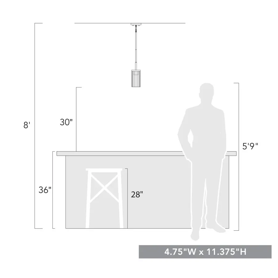 Golden Lighting Winslett 1-Light Pendant in Matte Black - Image 3